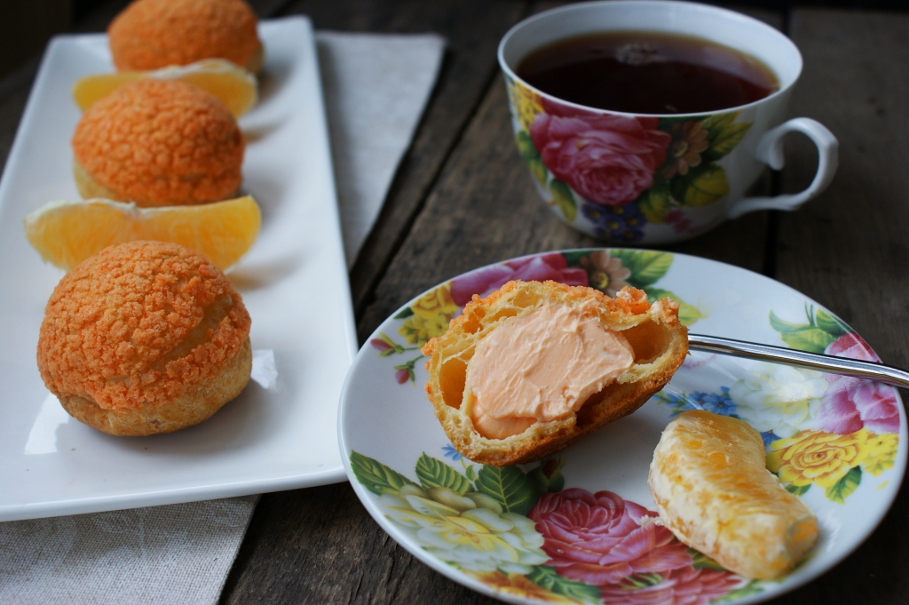 ​Пирожные Шу с апельсиново-творожной начинкой